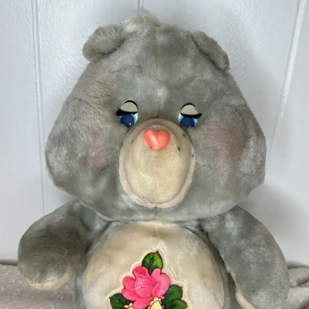 CARE BEARS Grams Bear Vintage 1983 Stuffed 15" Gray - Picture 4 of 8